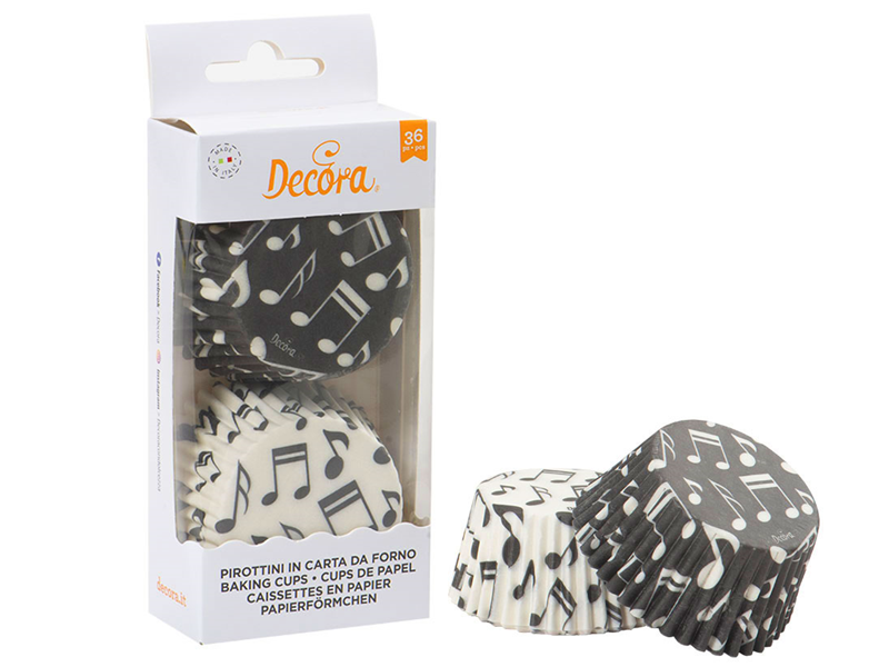 Decora Cupcake Cups Muzieknoten 36 st.