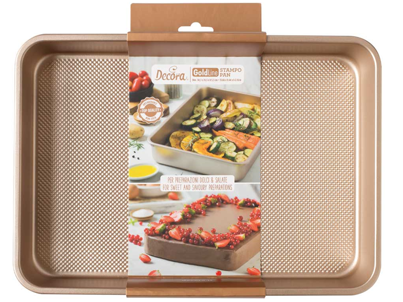 Bakvorm Rechthoek 34.7 x 24.5 x 5.5 cm (non stick) (GOLD LINE)