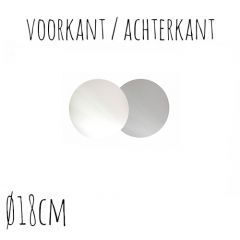 Taartkarton Rond Wit/Zilver - 18 cm