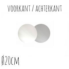 Taartkarton Rond Wit/Zilver - 20 cm