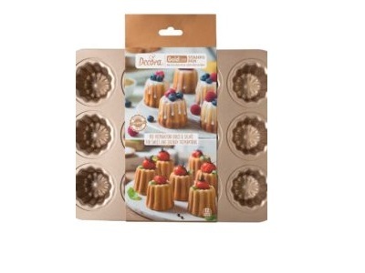 Canelé Bakvorm 12st. 32.5 x 25.6 x 5 cm (non stick) (GOLD LINE)
