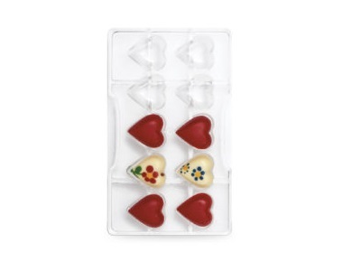 Chocolade Hartjes 10 vorm 32.5 x 35**