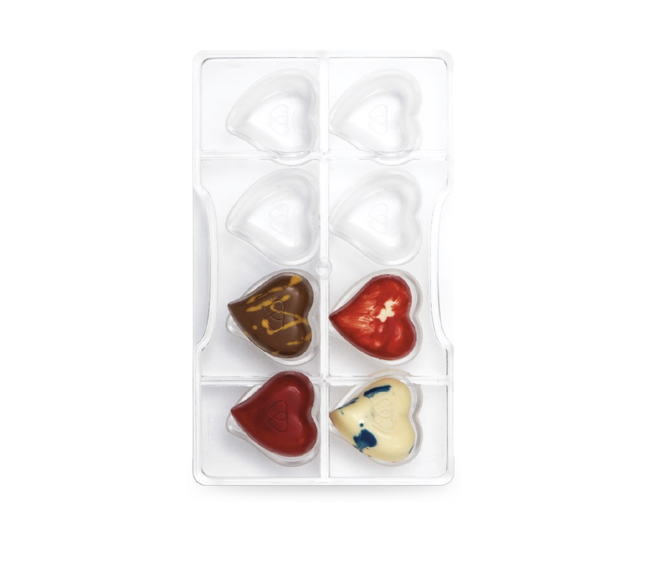 Chocolade Hartjes 8 vorm 39.7 x 39.2