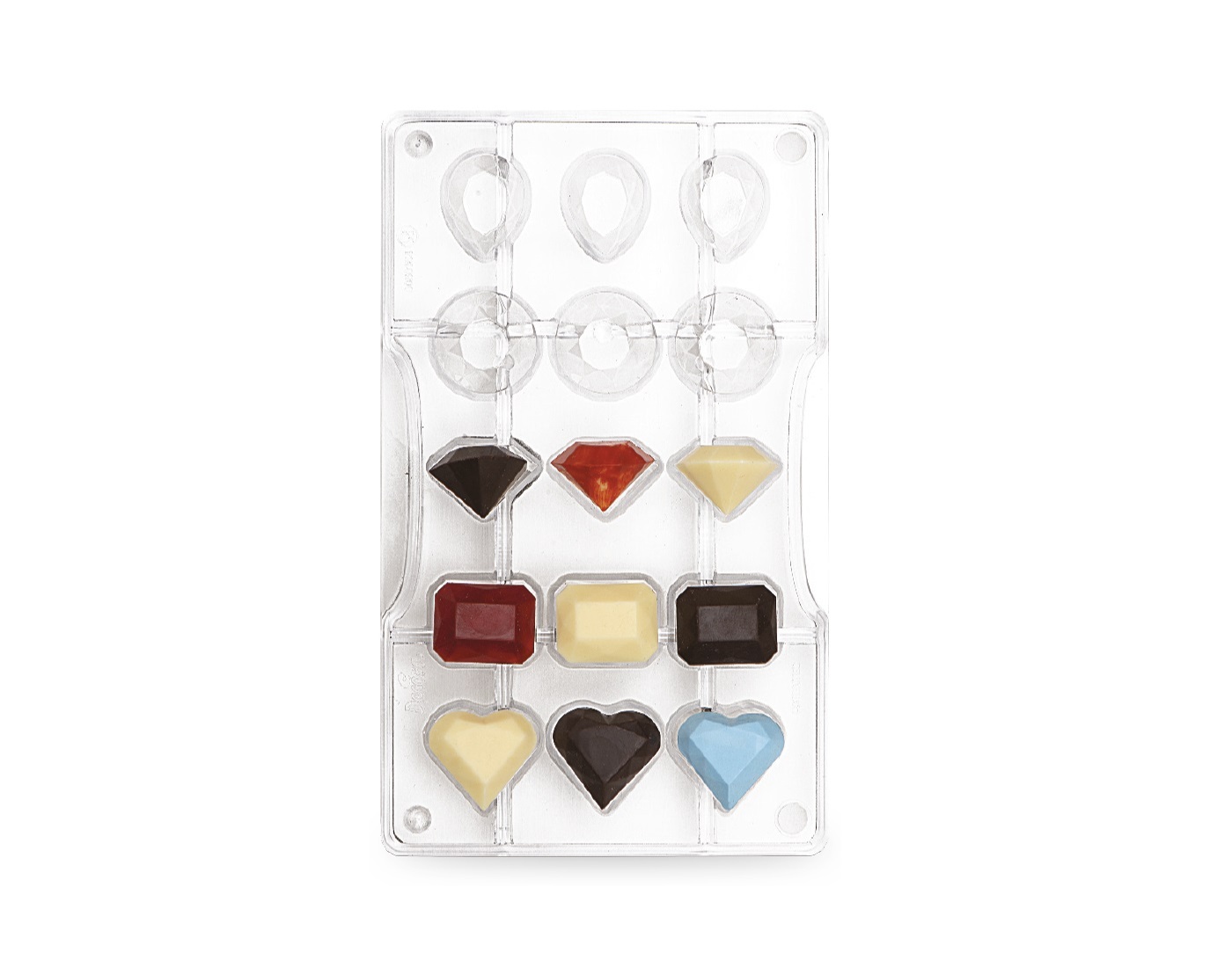 Decora Chocoladevorm Edelstenen 15 vormen**