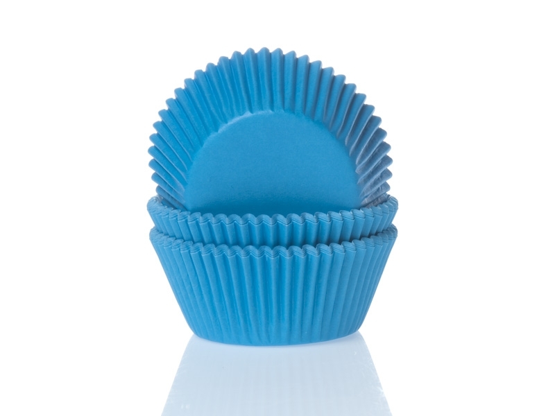 Cupcake Cups Cyaanblauw 50x33mm 50st.