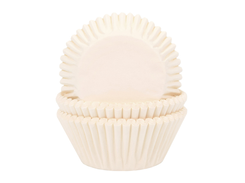 Cupcake Cups Effen Ivoor 50st