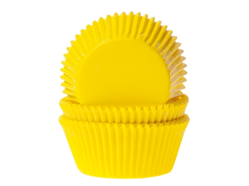 Cupcake Cups Effen Geel 50st.