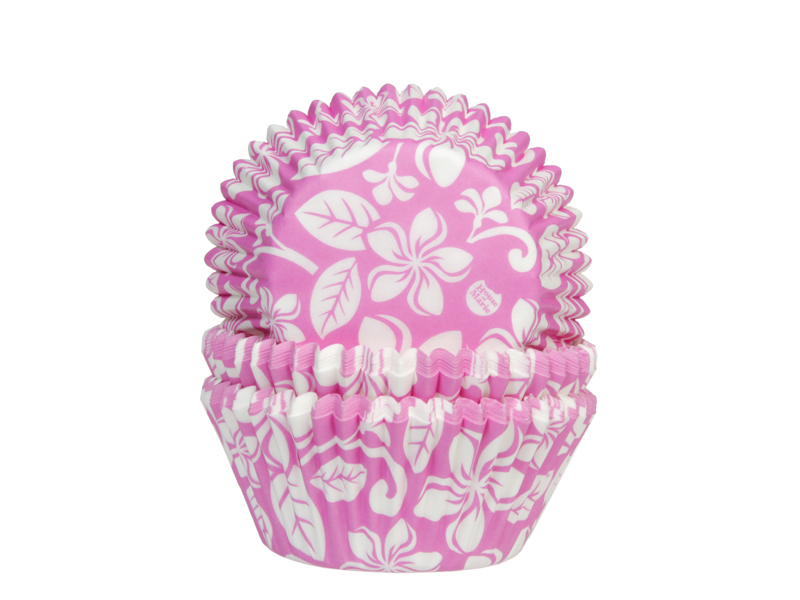 Cupcake Cups Aloha bloem Roze 50st.