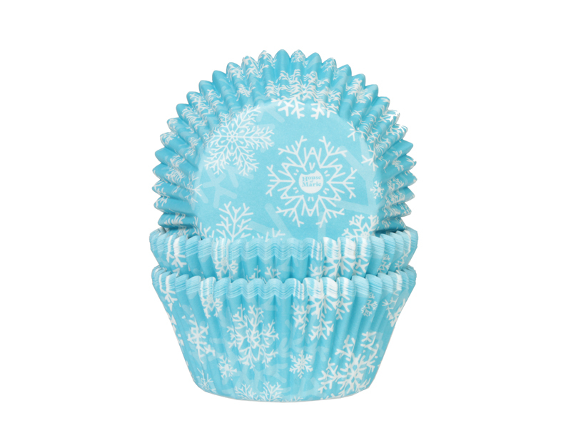 Cupcake Cups Sneeuw Kristal Blauw (Frozen) 50x33mm. 50st