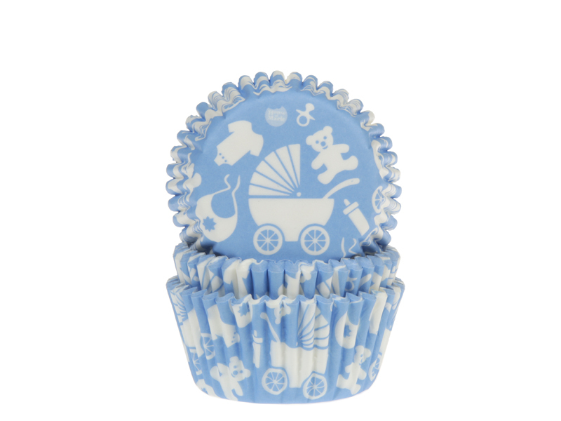 Cupcake Cups Baby uitzet Blauw 50x33mm