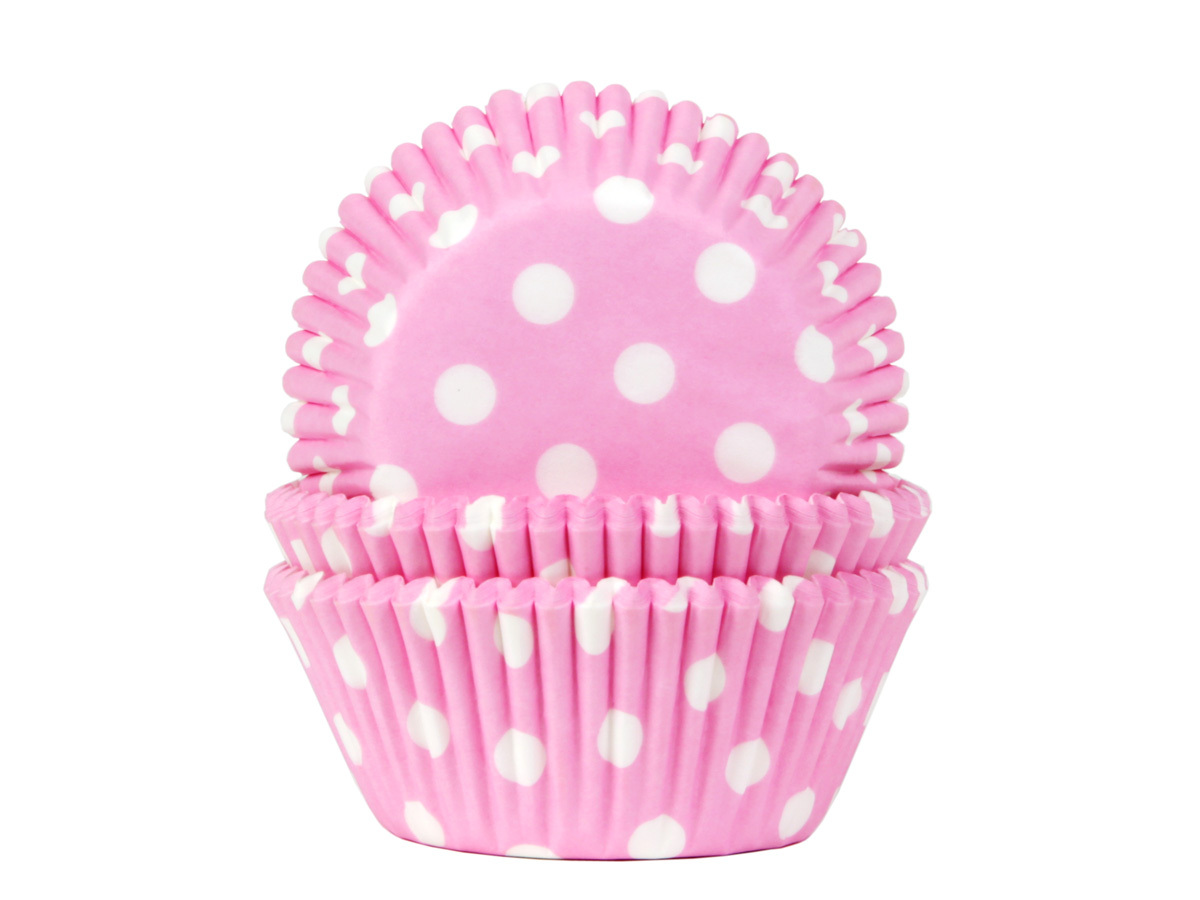 Cupcake cups Stip Baby Roze 50st