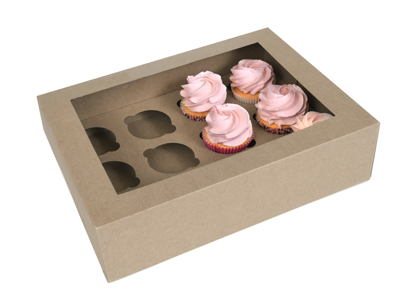 Cupcake Doosje 12x Groot Kraft per stuk