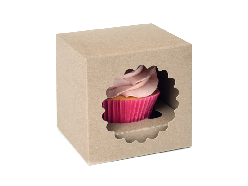 Cupcake Doosje 1x Groot Kraft per stuk