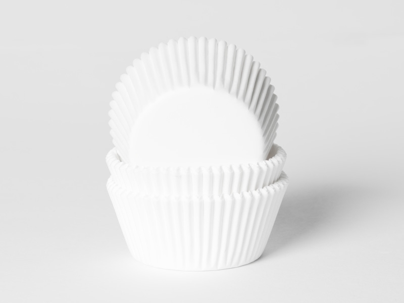 Cupcake cups Wit 50x33mm - HoM